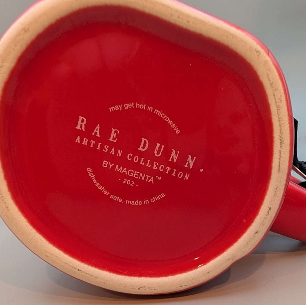 RAE DUNN Red Mug #1 Teacher White Interior NWT - Picture 4 of 5